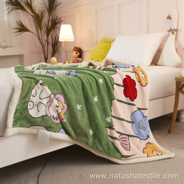 Snow velvet milk velvet printed children blanket